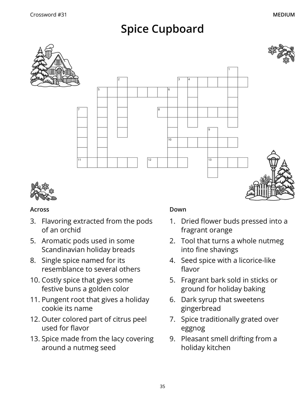 Cozy Christmas & Winter - Crossword Puzzles