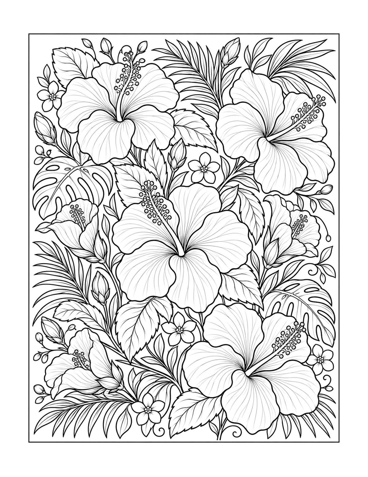 Flowers for Quiet Moments - Coloring Book
