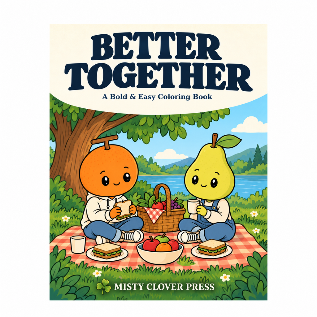 Better Together – Bold & Easy Adult Coloring Book — Misty Clover Press cover