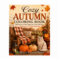 Cozy Autumn Coloring Book for Adults, Paperback — Misty Clover Press cover