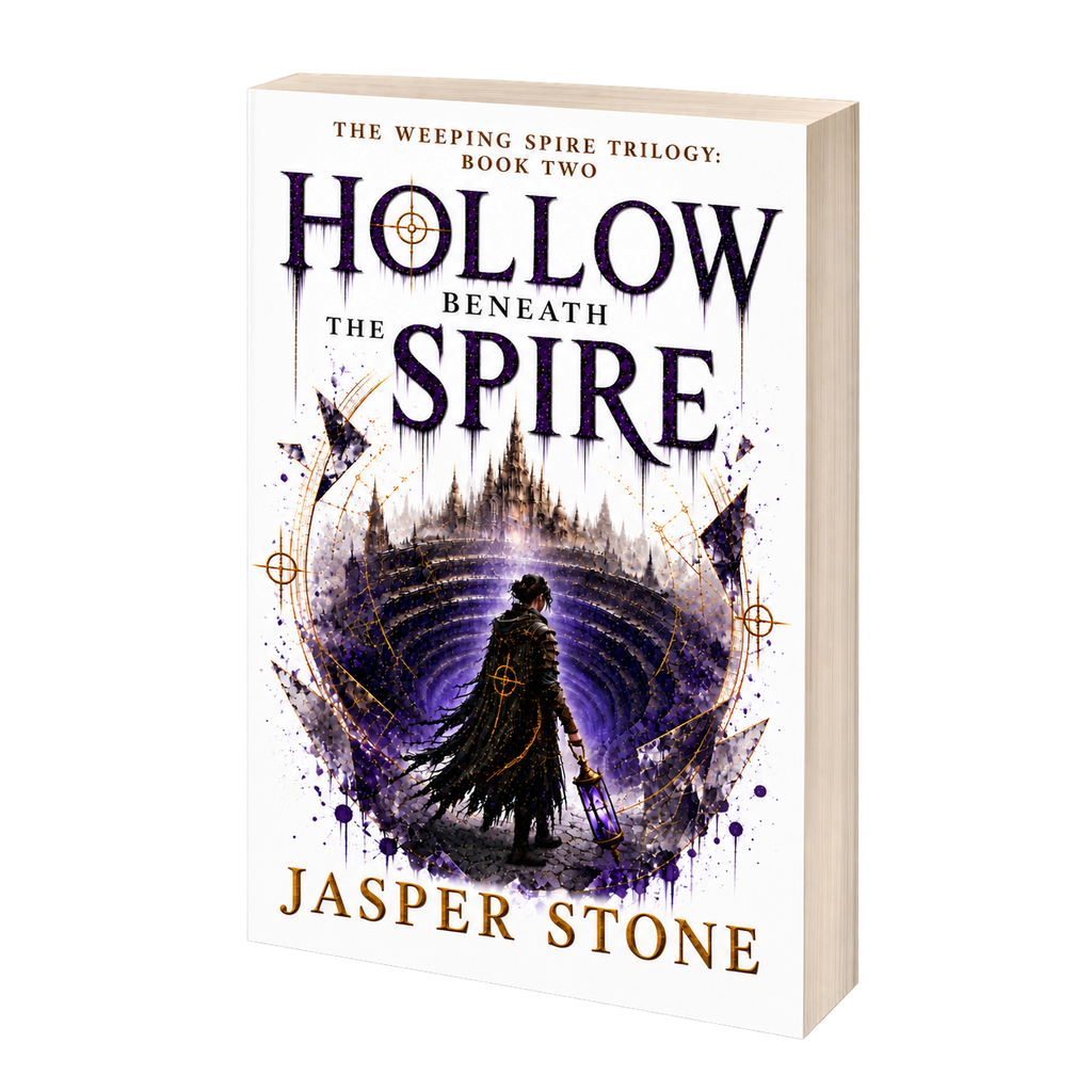 Hollow Beneath the Spire by Jasper Stone — paperback cover