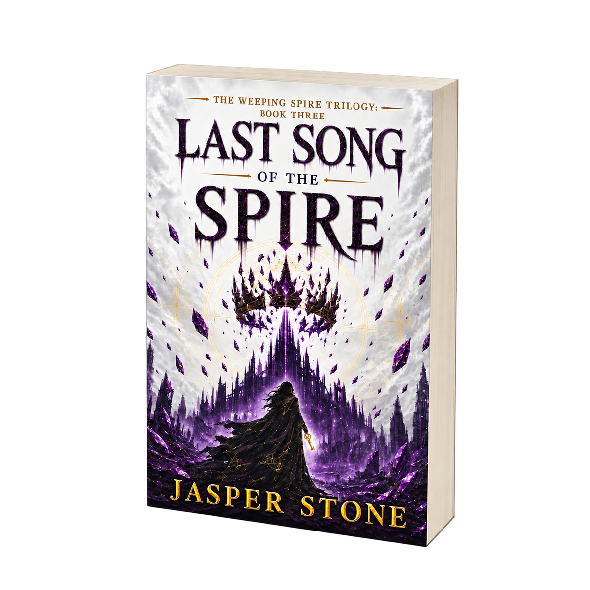 Last Song of the Spire by Jasper Stone — paperback cover, Book Three of The Weeping Spire Trilogy